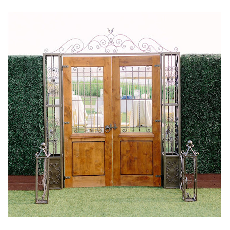 Wood Iron Double Door