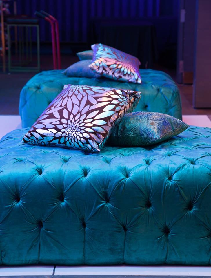 Tufted Teal Ottoman