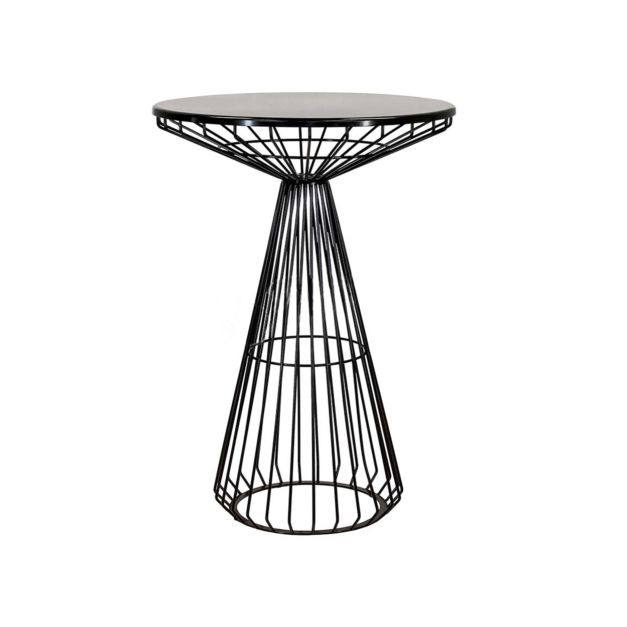 Mesh-Lambr Cocktail Table Black w/Metal Top