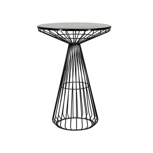 Mesh-Lambr Cocktail Table Black w/Metal Top