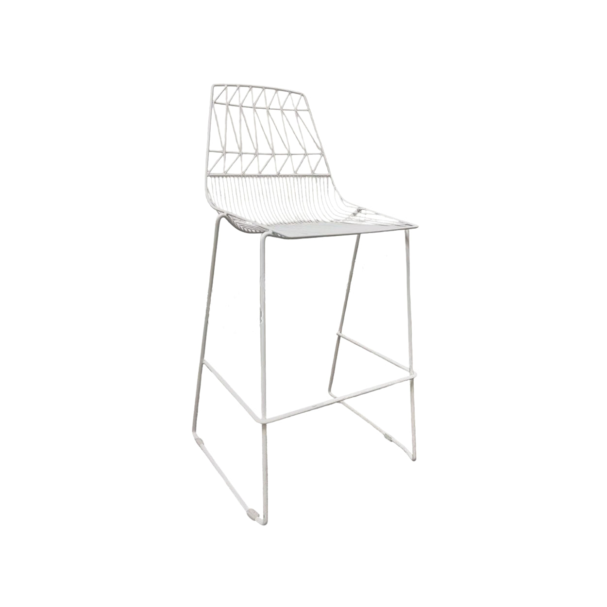 Mesh-Lambr Barstool White