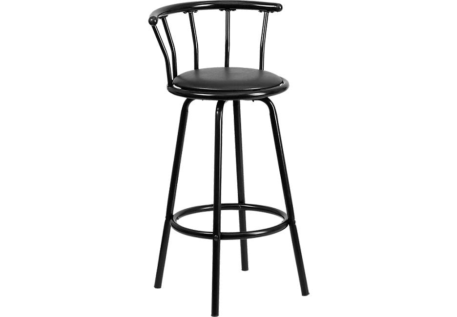 Black Padded Bar Stool