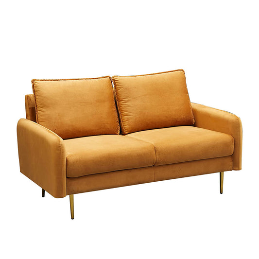 Ginger Velvet Love Seat