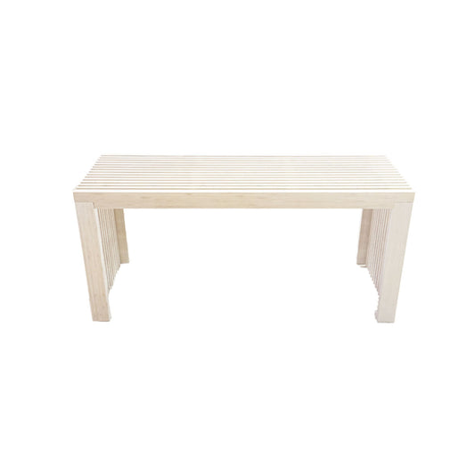 White Ribbed Coffee Table