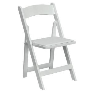 White Wood Folding Chair
