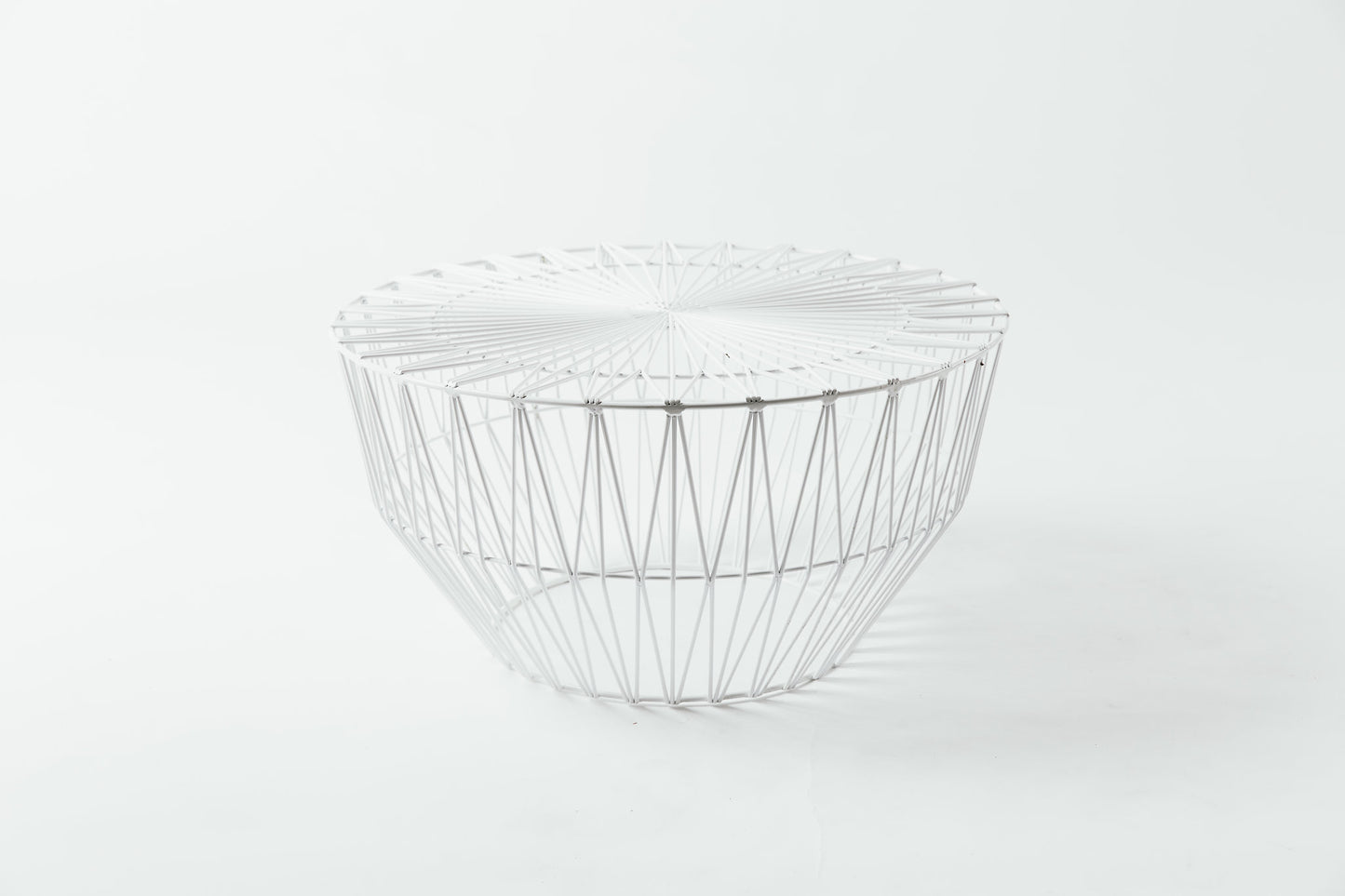 White Bend Wire Ottoman