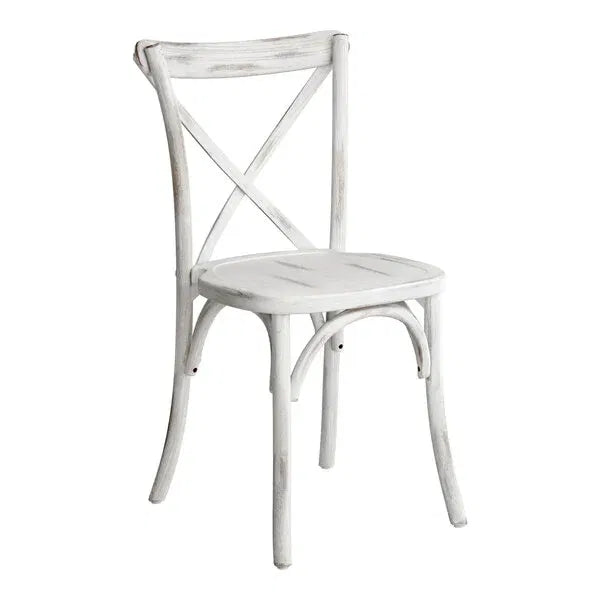 X Cross Back Chair (Whitewash)