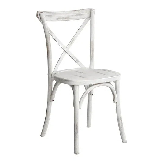X Cross Back Chair (Whitewash)