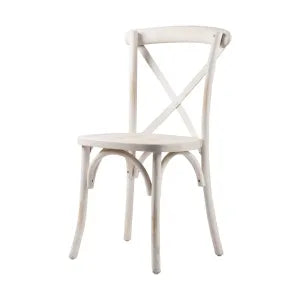 White Cross Back Chair