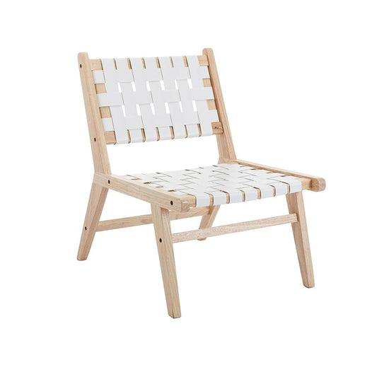 White Woven Lounge Chair