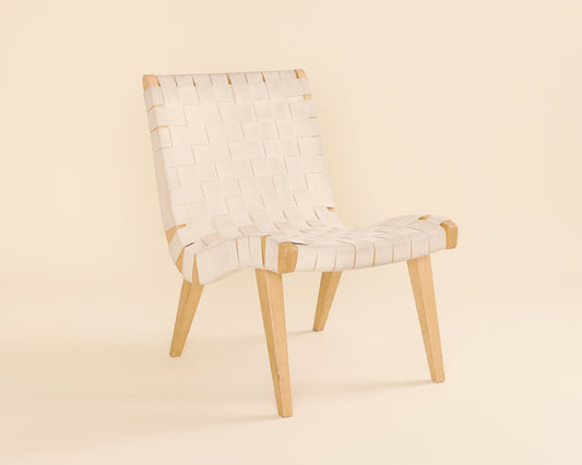 White Risom Lounge Chair