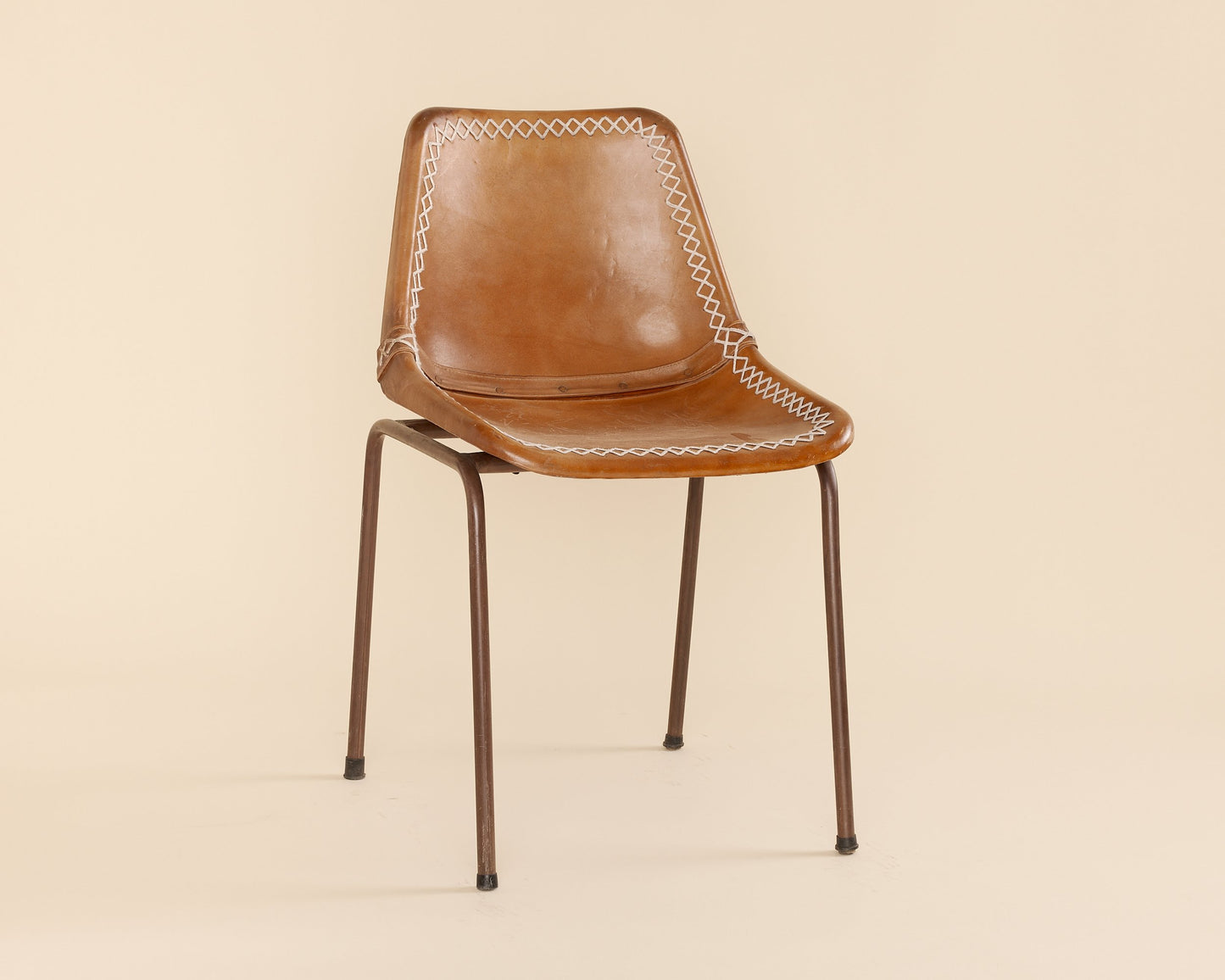 Tan Leather School Chair