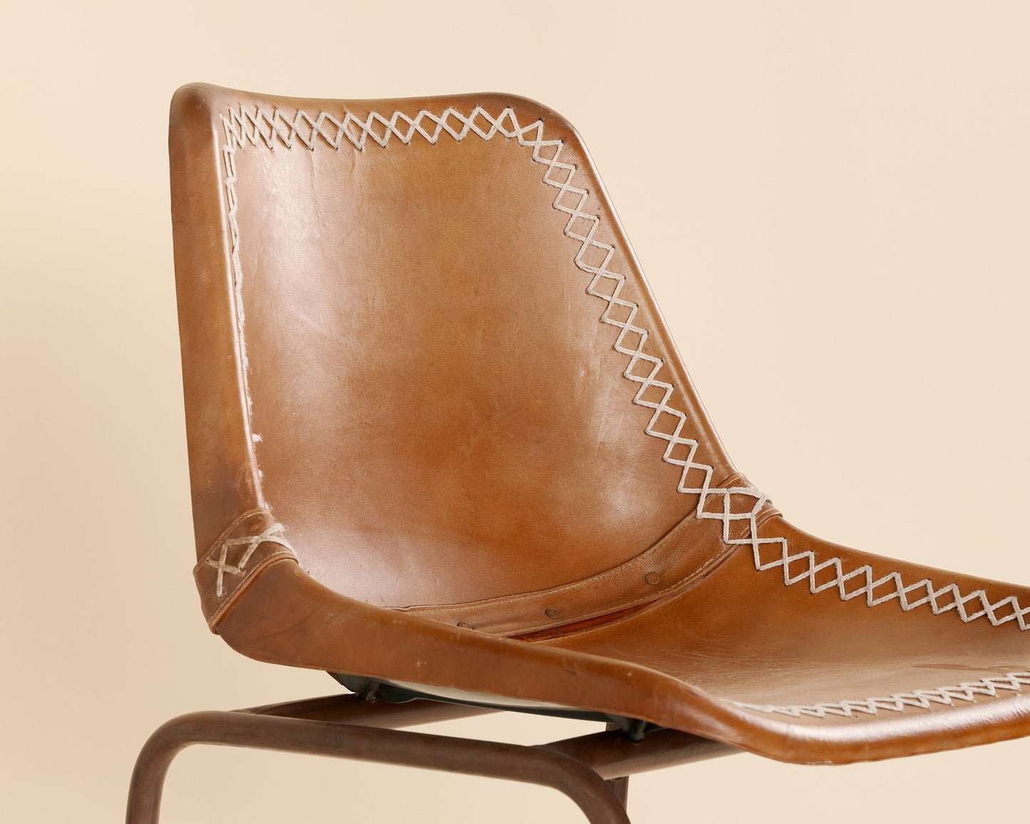 Tan Leather School Chair