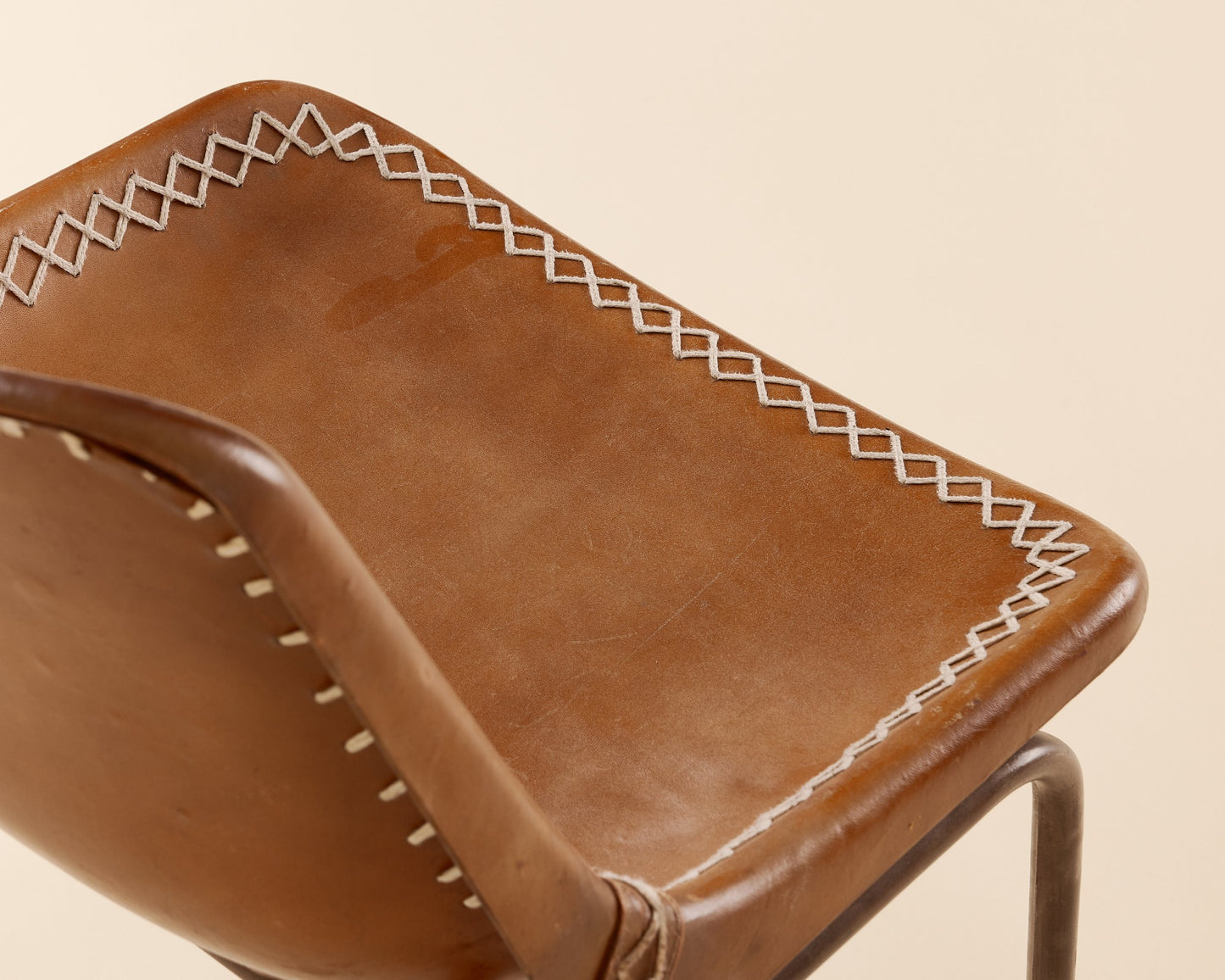 Tan Leather School Chair