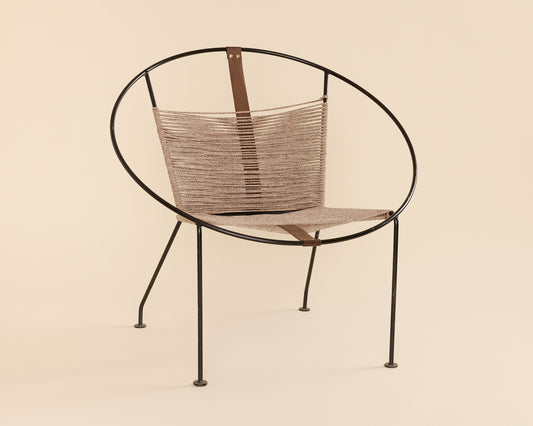 Black & Tan Hemp Hoop Chair