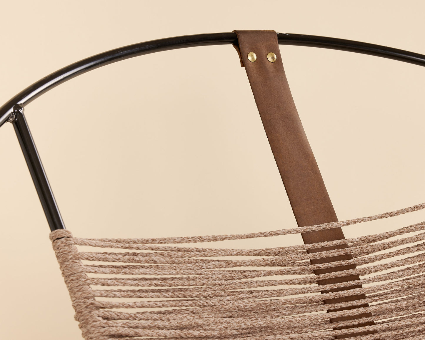 Black & Tan Hemp Hoop Chair