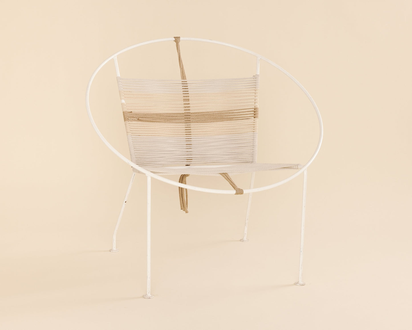 White Hemp Hoop Chair