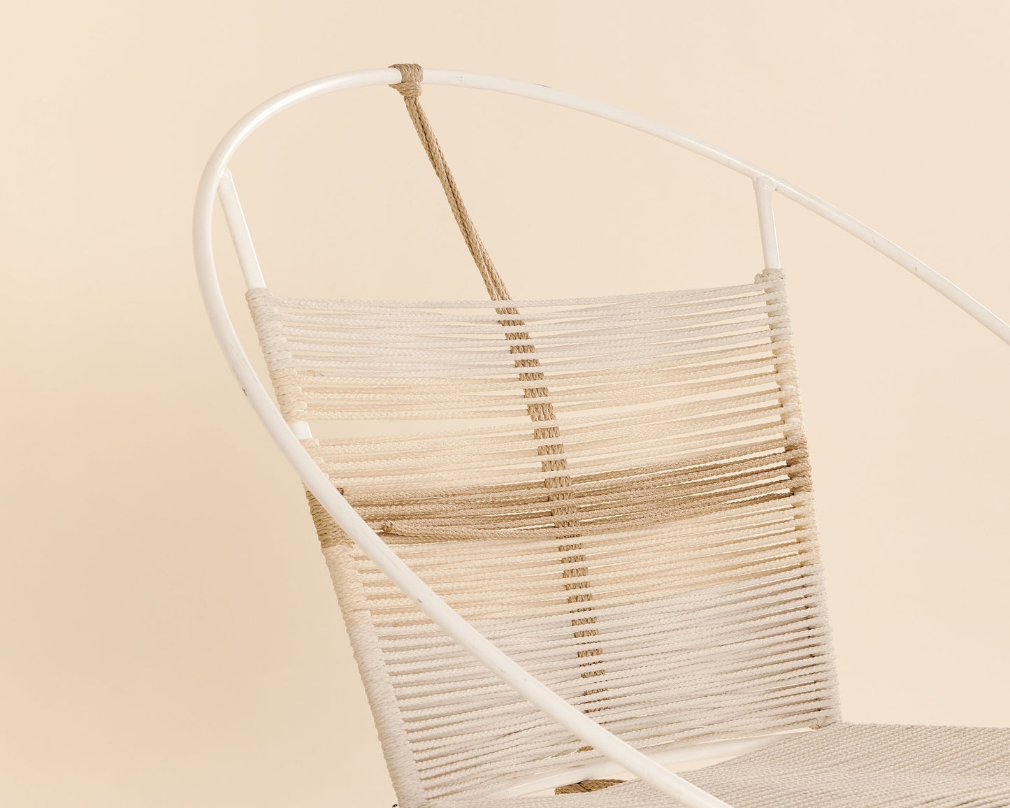 White Hemp Hoop Chair