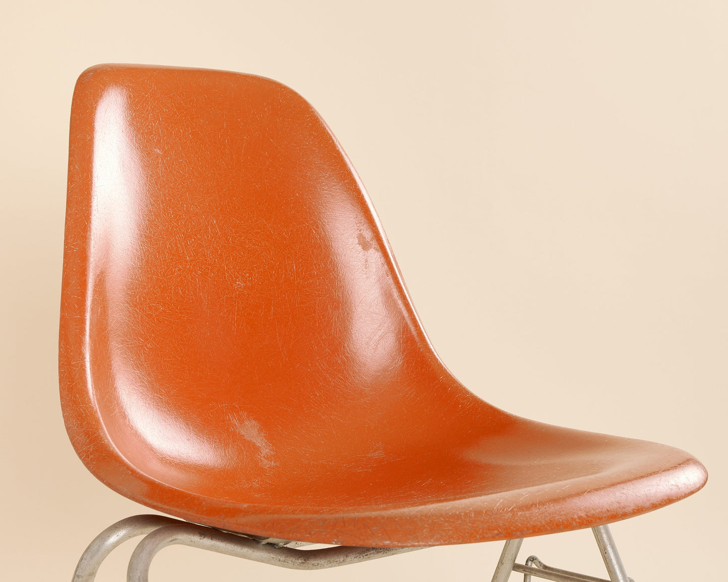 Orange Eames Fiberglass Shell Chair