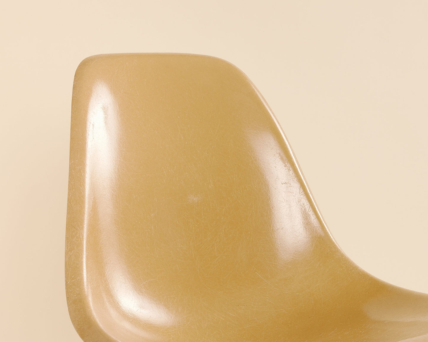 Mustard Eames Fiberglass Shell Chair